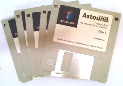 ✅  Gold Disk~Astound 2.0~Software~1994~Macintosh~Floppy Disks~RARE - Image 1 of 2