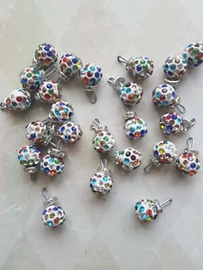 15mm fancy shamballa MULTI crystal gem dress button sew on jewel rhinestone - Picture 1 of 1