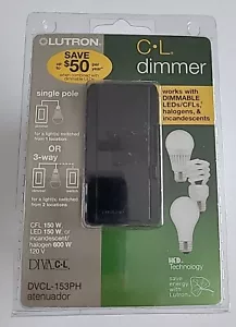 Lutron CL Dimmer monopolare o 3 vie funziona con led/CFL alogeni incandescenti - Foto 1 di 6
