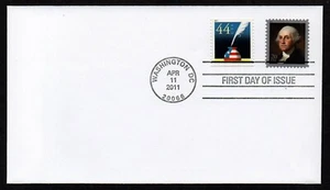 USA, SCOTT # 4504 & 4496, FDC COVER 2011 GEORGE WASHING & QUILL WITH INKWELL - Picture 1 of 1