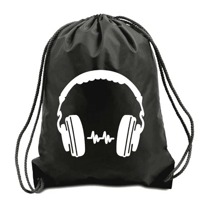 TEEZ DJ HEADPHONES DRAWSTRING BAG,GYM SACK,PE BAG,SWIMMING BAG