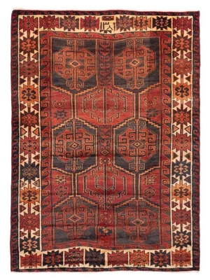 复古 6 英尺 7 英寸 x 8 英尺 10 英寸几何手工编织地毯传统羊毛小地毯 — 第 1/4 张图片