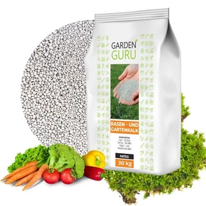 Premium Rasenkalk & Gartenkalk Kalk Düngekalk gegen Moos Rasendünger 30kg ~600m² - Bild 1 von 5