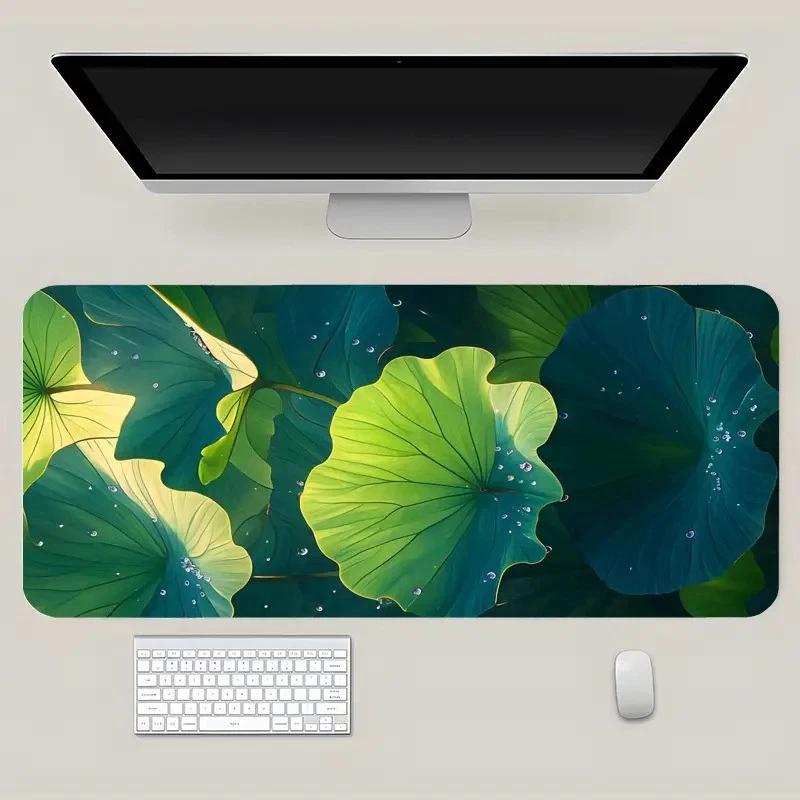40*90cmfor Lotus Leaf Desk Mat Green Summer Desk Pad XL Mouse Pad Large E,Sports - Image 1 of 4