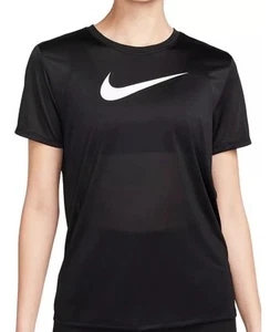 Women’s NIKE Dri-FIT Swoosh Graphic T-Shirt Women's Black SIZE S- FQ4975-011 - Picture 1 of 2