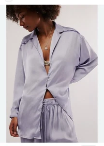 Free People Dreamy Days set pigiama solido in lilla dolce SM - Foto 1 di 8