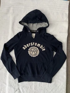 Vintage Abercrombie Girl's Navy Blue Hoodie - Size XL - Picture 1 of 8