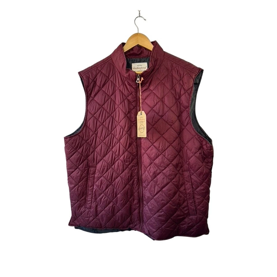 Original Weatherproof Maroon Quilted Puffer Vest Men's XXXL NEW  - Image 1 of 4