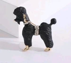 Black Poodle Pin Dog Brooch Fashion jewelry NEW Free Ship 1.4 inch - Picture 1 of 1