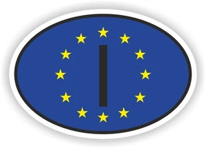 Italy EU Country Code Oval Sticker / Vinyl Waterproof Decals Graphics - Picture 1 of 1