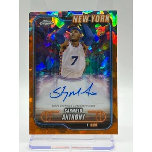 2024-25 Topps Chrome Sapphire Carmelo Anthony Orange Auto 7/25 SP Knicks # Match - Bild 1 von 2