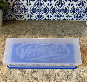 Kraft Velveeta Cheese Keeper Box Container 2 LB Block Storage Blue Bottom - Picture 1 of 11