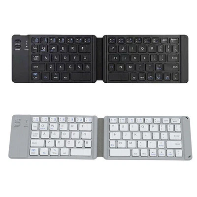 Wireless Mini Folding Bluetooth Keyboard For Windows Android System 1x Keyboard - Image 1 of 4