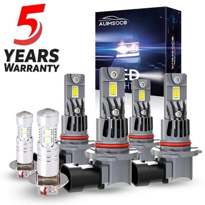 For Chevrolet K1500 Suburban 1993-1999  Combo 6x LED Headlight Bulbs & Fog Light - Image 1 of 4