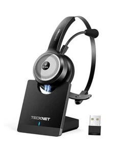 Bluetooth 5.0 Headset with Microphone for PC, USB Wireless Headset with Mic - Picture 1 of 7