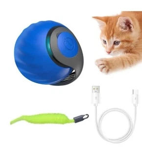 Cat Toy Ball Rechargeable Cat Rolling Ball with 2 Speeds Blue - Picture 1 of 3