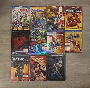 DC Animated 11 DVD Lot JUSTICE LEAGUE SUPERMAN Batman Wonder Woman Ironman More - Picture 1 of 4