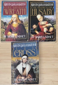 Complete Set KRISTIN LAVRANSDATTER series Sigrid Undset Wreath Cross Mistress - Picture 1 of 1