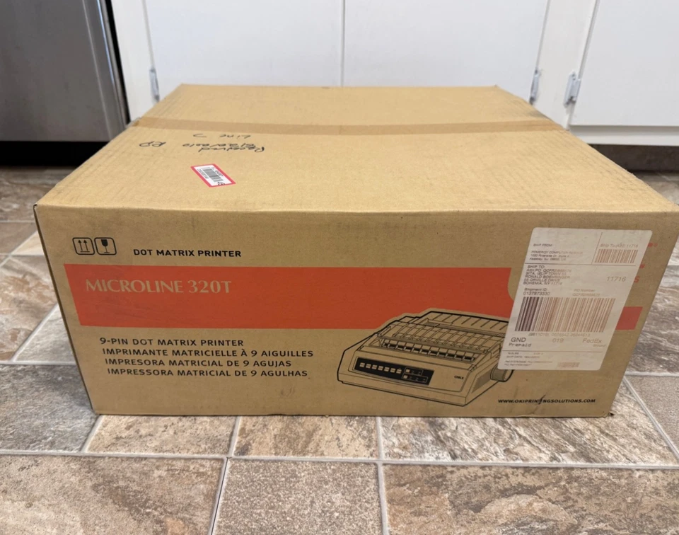 Okidata MICROLINE 320 (62411601) Turbo 9 Pin Dot Matrix Printer - White - Sealed - Image 1 of 4