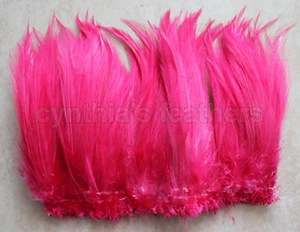 100+ (7.0g, 1/4Oz) Mauve 5-7" Hackle Rooster COQUE Feathers for crafting - Picture 1 of 3