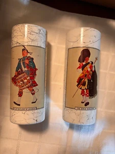 Bicchieri vetro vintage metà secolo Dewar Gordon Highlander & Tartan of Clan Macleod - Foto 1 di 1