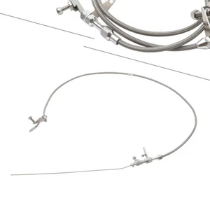 Stainless Steel Silver Braided Kick Down Detent Cable For Ford C6 Transmission - Picture 1 of 10