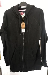 Women’s lee cooper zip up Long hoody size 10 Brand New - Black - Picture 1 of 3