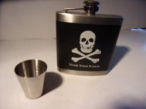 Name your Poison Skull/Bones Flask & Shot Glass - Excellent - $8 s/h - Picture 1 of 1
