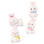 Easter Rabbit & Chicken Figurines - 4Pcs Small Animal Sculptures