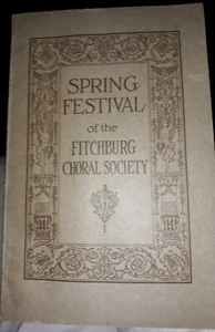 Fitchburg Mass. 1921 Fitchburg choral society  program spring music  festival - Bild 1 von 11