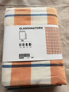 Ikea GLANSHAGTORN Gardinenschal Orange Creme 300x300 cm, 100% Baumwolle VORHANG - Bild 1 von 4