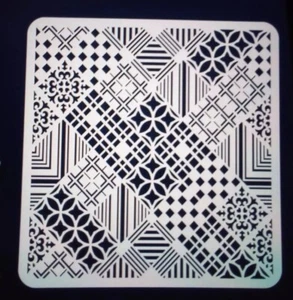LARGE BUFFALO PLAID PATTERN Reusable Stencil Airbrush Painting Etc New 30x30cm - Picture 1 of 3