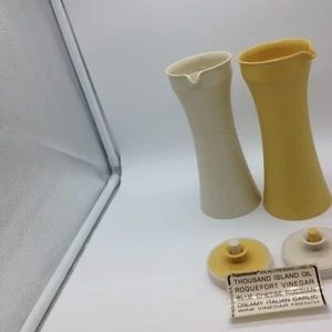 Vintage Tupperware olio e aceto insalata condimento cruets #1246 mix & match - Foto 1 di 8