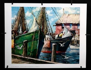 Henry Gasser - Home Port - 1980's - Offset Poster - Picture 1 of 8