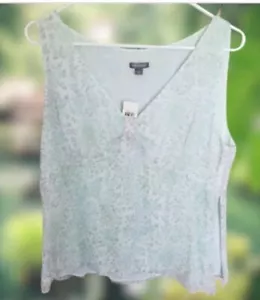 Blusa Top Ann Taylor Forrada en Gasa Pastel Talla 12 Nueva con Etiquetas para Mujer - Imagen 1 de 9