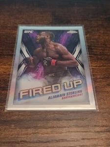 2024 Topps Chrome UFC Fired Up Refractors #FDP25 Aljamain Sterling - Picture 1 of 2