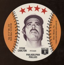 1977 Dairy Isle Disc, Steve Carlton, ExMt-NrMt condition