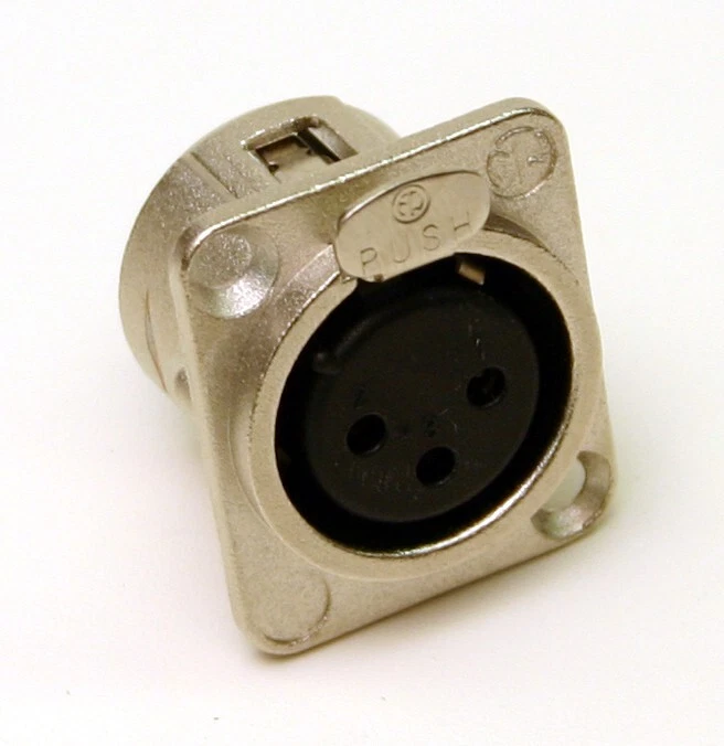 Neutrik XLR-Einbaubuchse NC3FDL1 Buchse 3-polig Female Metall vernickelt #87119