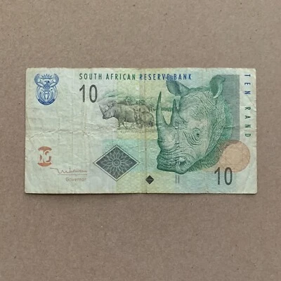 South Africa, 10 Rand Banknote ND (2005) Rhino Rand Currency South African Money - Image 1 of 3