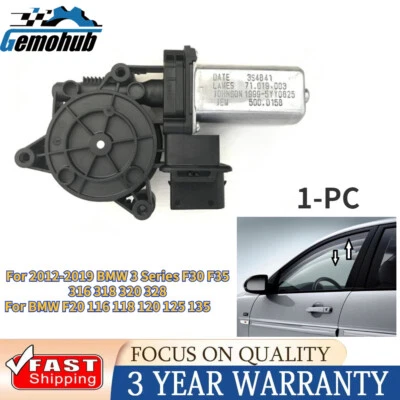 Rear Left Window Lifter Regulator Motor For BMW F20 F30 F35 118 135 318 320 328 - Image 1 of 4
