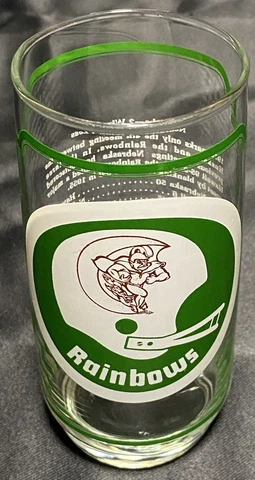 1975 Nebraska Cornhuskers Football Schedule Hawaii Rainbows Glass Cup Cover