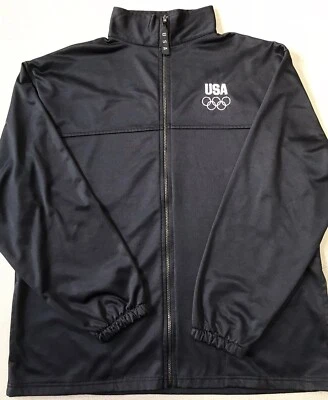 CHAQUETA CORTAVIENTOS COMITÉ OLÍMPICO EE. UU. PARA HOMBRE TALLA XXL AZUL MARINO TALLA COMPLETA Foto 1 de 4