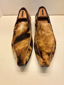 Ghost Mens Leather Pony Hair Italian Shoes Size 46 US 11 - Picture 1 of 8