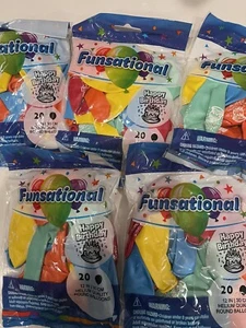 100 Birthday Balloons Happy Birthday Cake Logo Party Blue Yellow Orange Red Grn - Picture 1 of 9