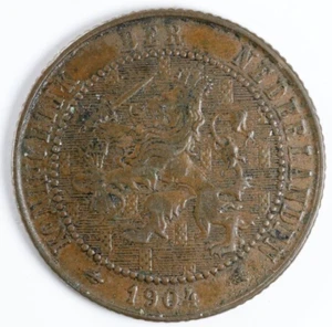 Netherlands 2 1/2 Cents 1904 Coin Nice Details - Picture 1 of 2