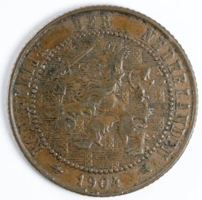 Netherlands 2 1/2 Cents 1904 Coin Nice Details - Image 1 of 2