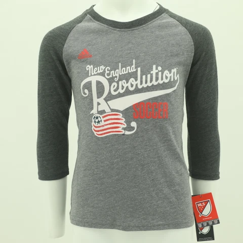 New England Revolution Official MLS Youth Girls Size 3/4 Sleeve Adidas Shirt New Cover