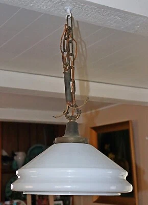 LÁMPARA DE TECHO GRANDE COMPLETA AÑOS 20 Foto 1 de 4