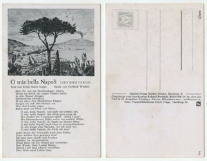 43903 - O mia bella Napoli - letra de la canción - postal antigua - Imagen 1 de 1