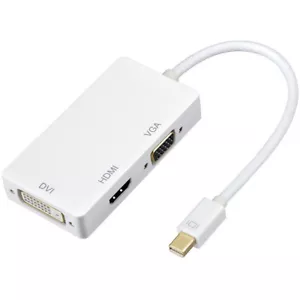 MMOBIEL Thunderbolt Mini Displayport 3 in 1 Splitter auf VGA / HDMI / DVI - Bild 1 von 3